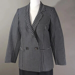 Apiece Apart Black And White Cotton Blazer